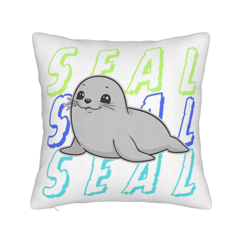 Neil The Seal Pillowcase Soft Polyester Cushion Cover Decoration Pillow Case Cover Home Wholesale 40*40cm
