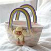 Straw Bag Female Cute New Korean Version Trend Small Fresh Rainbow Handbag Internet Celebrity Versatile Foreign Style Hand Bag