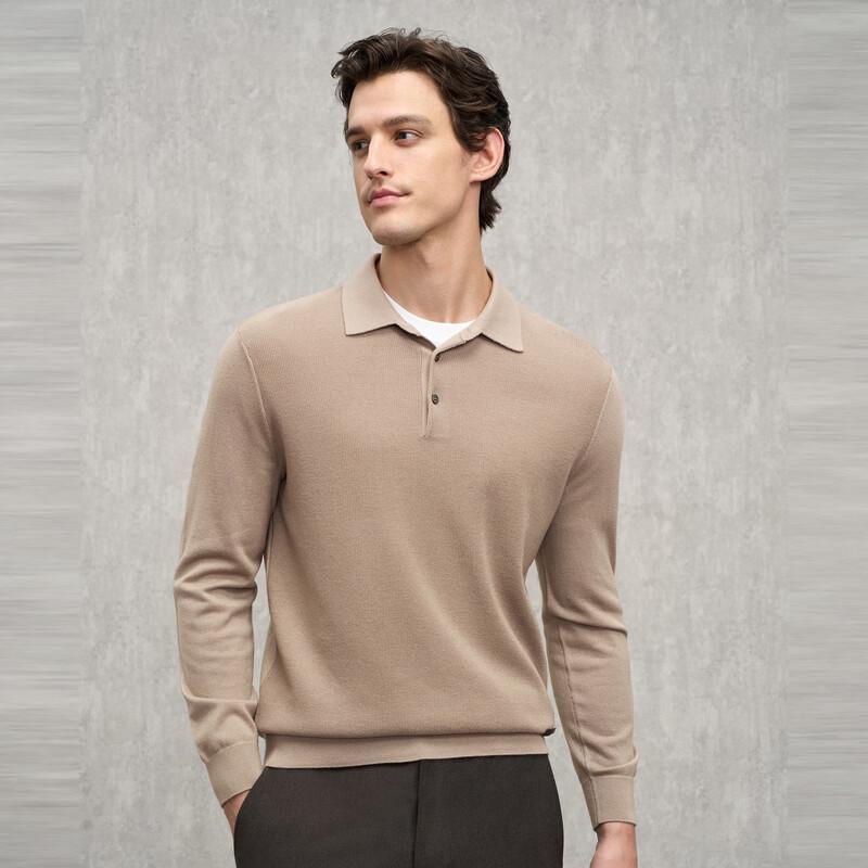 

EMZ Men s Antibacterial Knitted Wool Turndown Collar Sweater 2XL