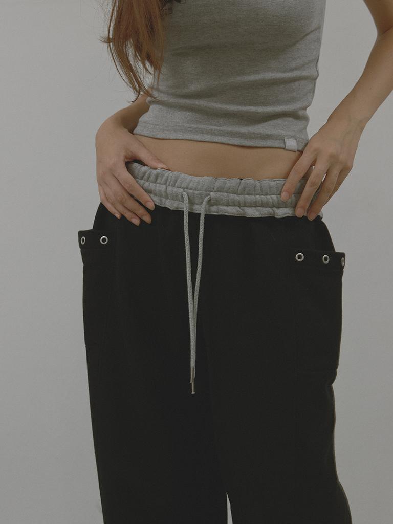 Asula Color Flip Sweatpants (Black)