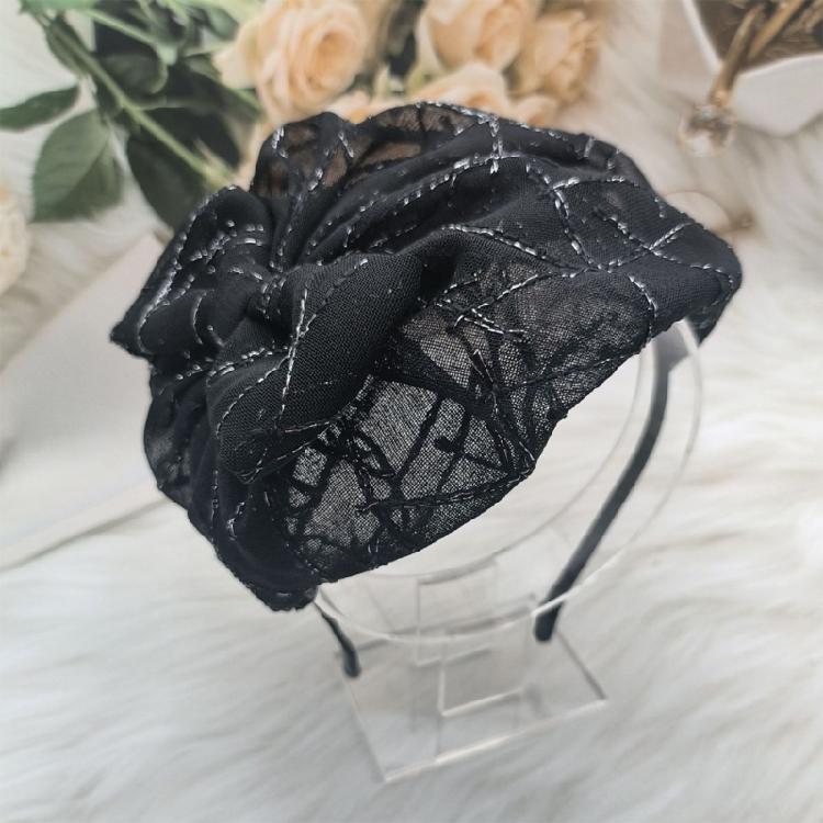 Stylish Bowknot Fascinator Hat Headband Bows Headwear Halloween Party Headpiece Vintage Hair Accessories for Women Girls