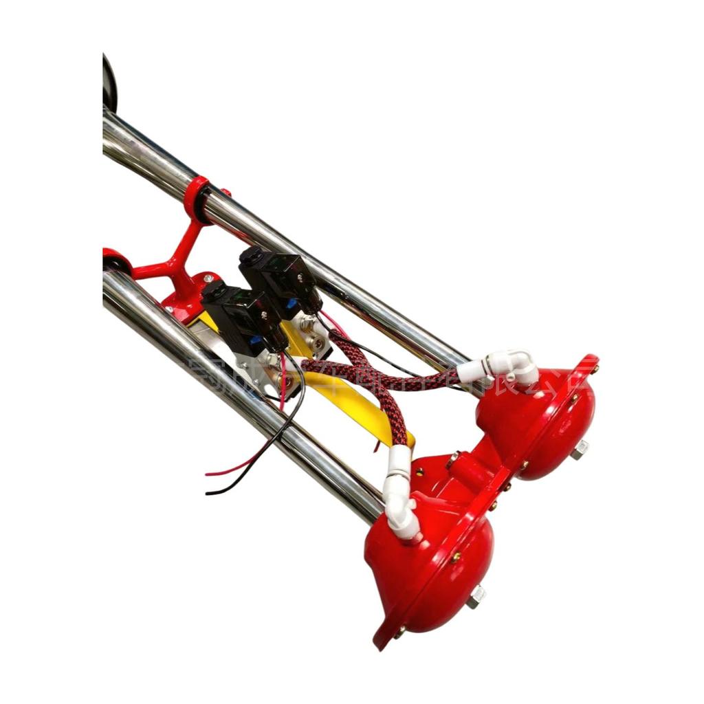 Dual-Pipe Electric Air Horn: Super Loud Thai Horn with Clear Sound - Fits Cars, Vans, Trucks, Available in Various Colors.