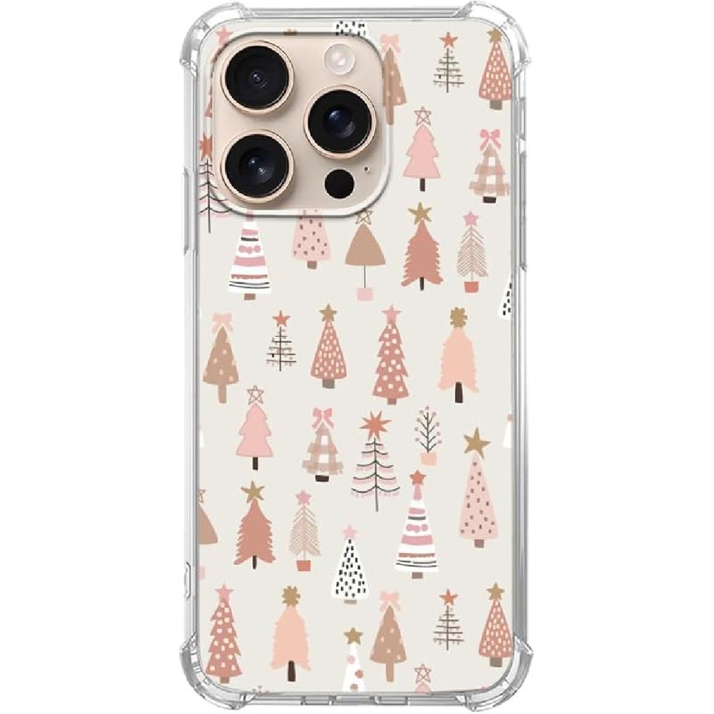 Brown Gingerbread Christmas Trees Case Compatible with iPhone 16 Pro Max, Cute Christmas Festival Case for iPhone 16 Pro Max, Cool TPU Bumper Phone