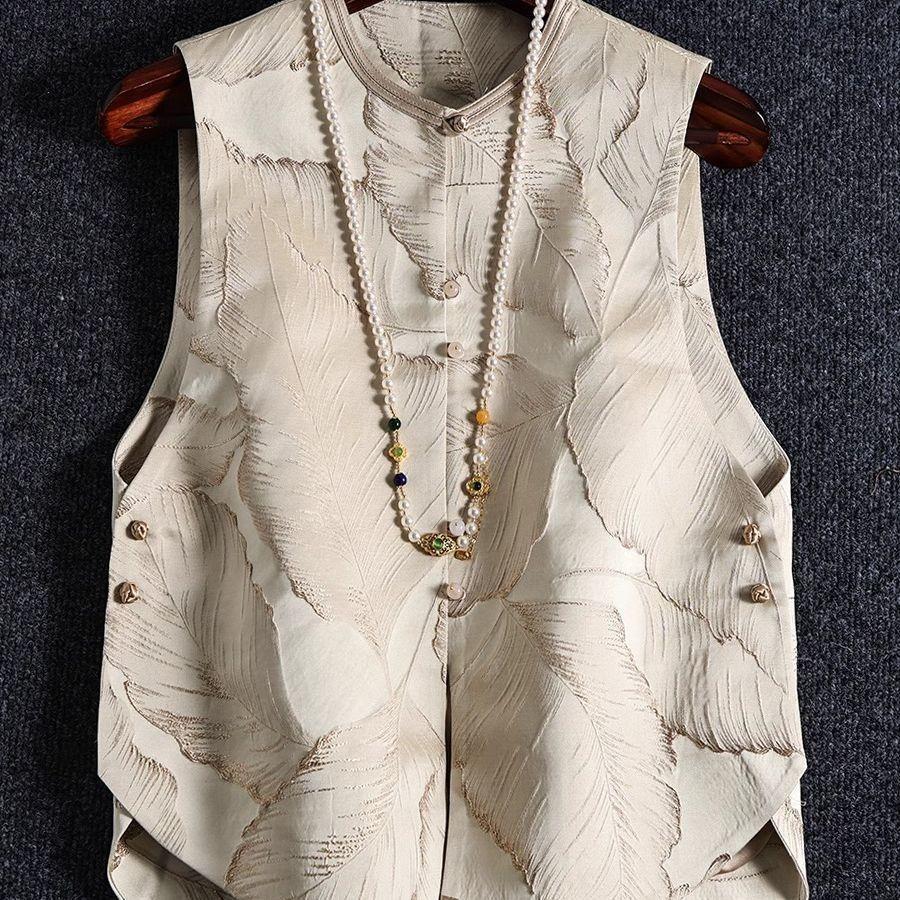 

Super fairy vest women s outer 2025 new jacquard vest top M (under 50kg recommended) абрикосовий