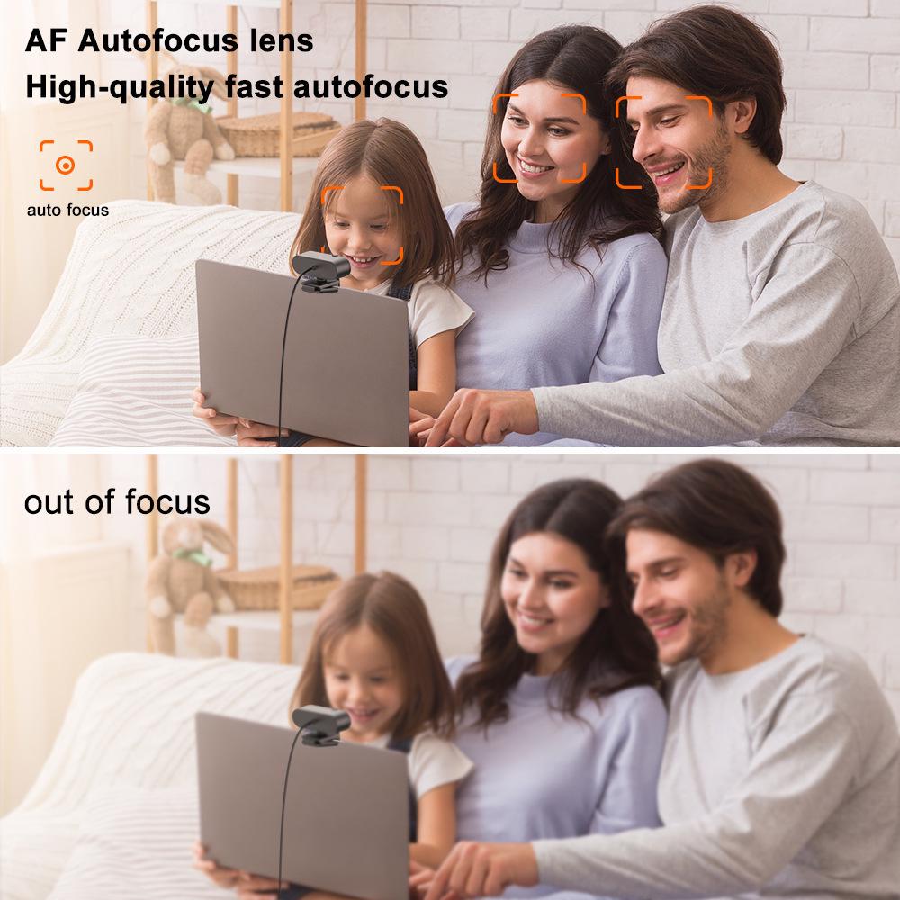4K Auto-Focus Webcam for Online Classes and Live Streaming