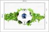 Photomural 3D Soccer Ball Smooth Vinyl 254x184