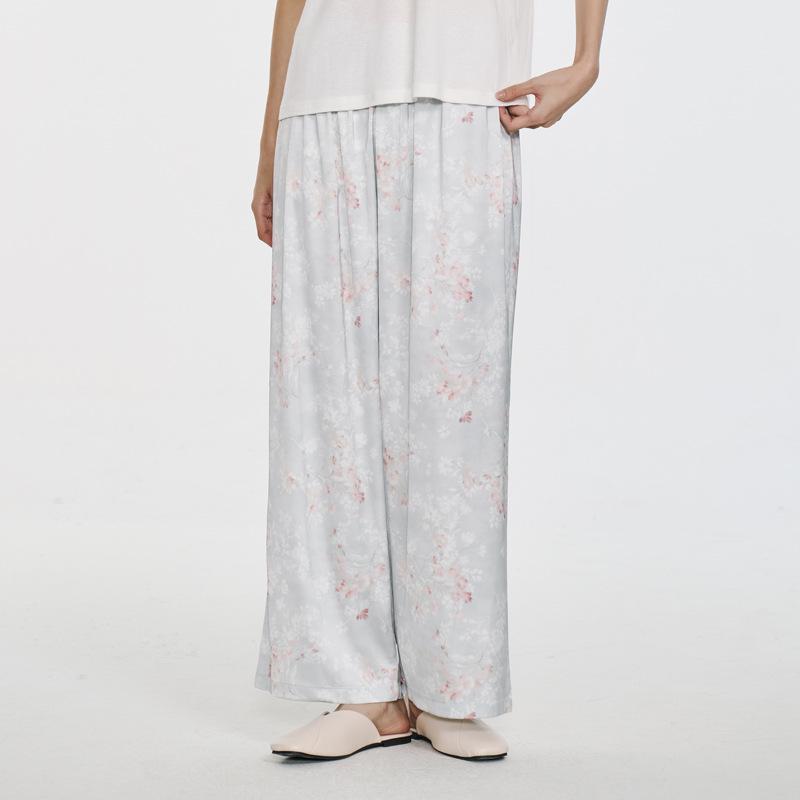 2026 Trendy Chinese-Style Women's Pajama Pants with Large Prints: Versatile for Home or Outdoor Wear In Spring, Autumn, and Summer.