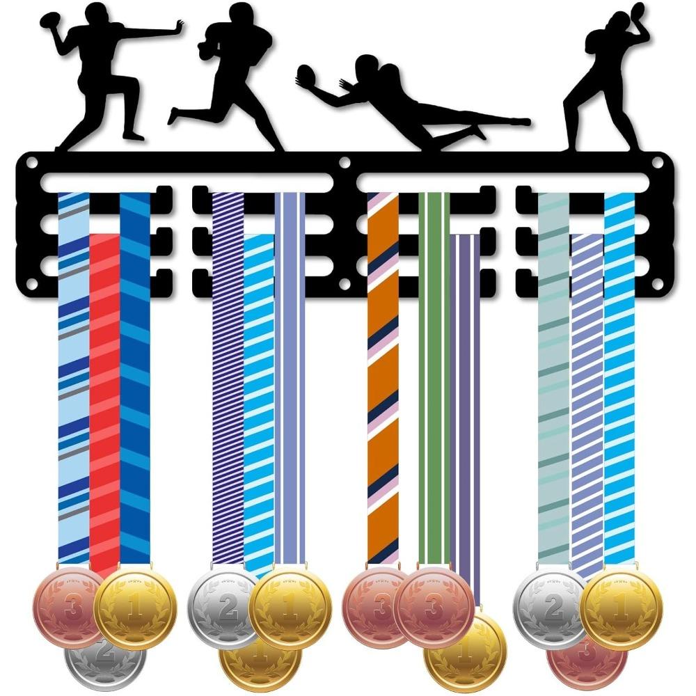 Iron Medal Holder Wall Mounted Sports Medal Rack Awards Display Hanger for Jiu Jitsu Runner Competition Victory Gymnastics 11.4 x 5.1 Inch