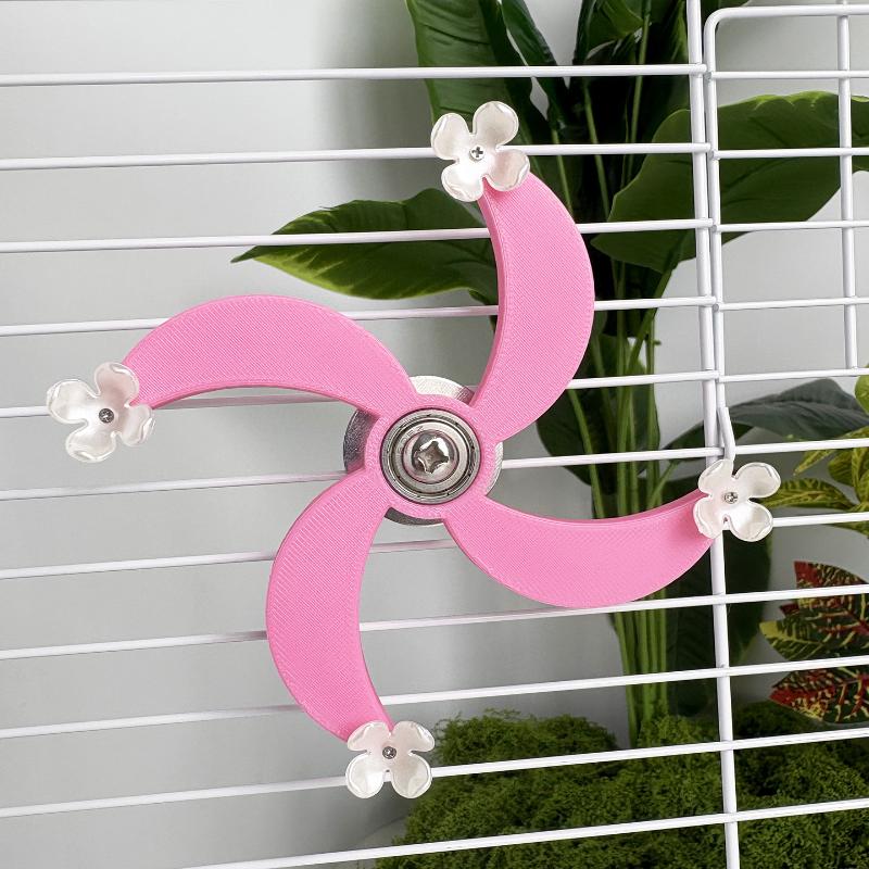 

M-Interactive Rotating Windmill Parrot Relieve Boredom Toy Bird Mental Stimulation Entertainment Gnawing Cage Accessories Toy