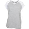 T-shirt Femme - Urban Classic - Raglan - Gris/Blanc - Manches Courtes - Oversize