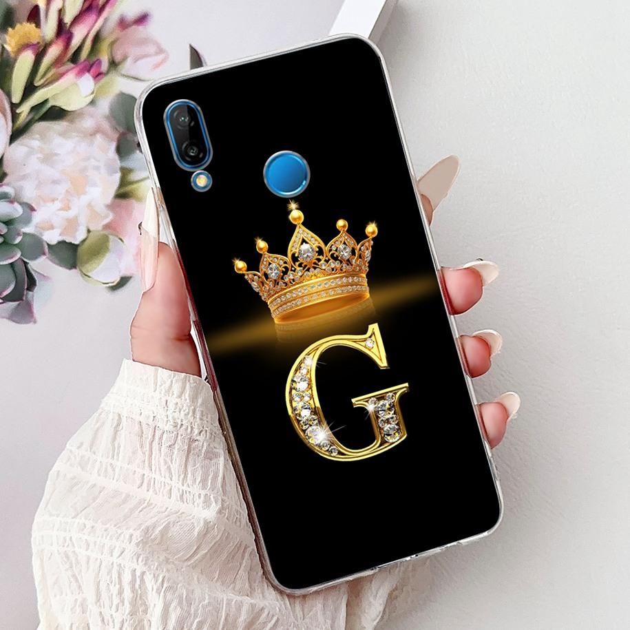 For Huawei P20 Lite Case Luxury Crown Letters Soft Silicone Cover For Huawei P20Lite Funda Nova 3e ANE-LX1 ANE-LX2 ANE-LX3 Coque