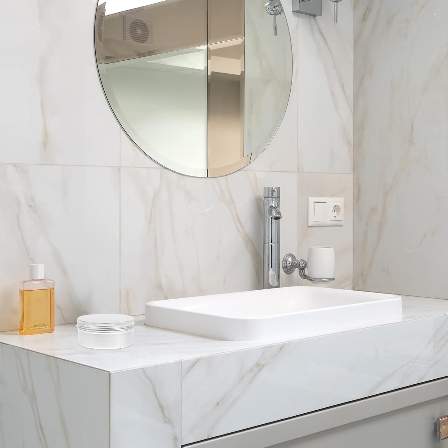 

GLEAVI Stainless Steel Sink 3Pcs Aluminum Soap Box - Small Metal Tin Balm Boxes, Travel Container, Bar Holder and Saver for Candies, Jewelry, Powder