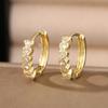 925 Silver Hoop Earrings for Women Simple Heart Zircon Circle Drop Punk Jewelry Party Gifts