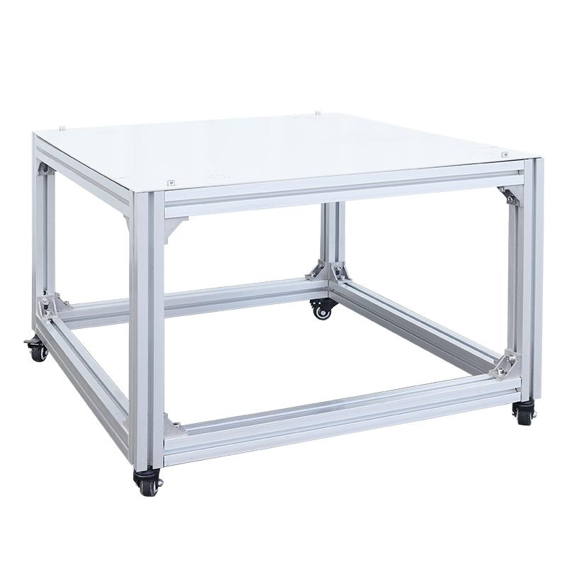 ZONESUN ZS-T1 A3 Steel Aluminum Alloy Movable Table for Tabletop Filling Labeling Machines Universal Wheel 70*70cm