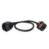 Portable Use Cable, EU 4.8mm Female Receptacle with British Three Pin Male End, Black Three Wire Cord for Mains Matching