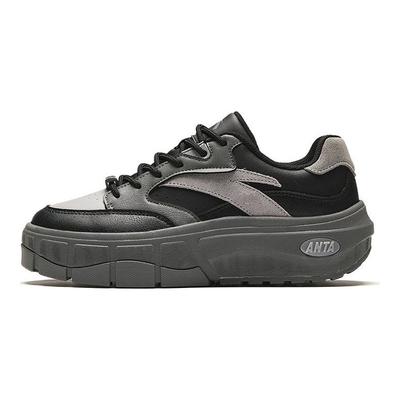 Versátil Moderna Leve Confortável Antiderrapante Resistente ao Desgaste Cano Baixo Sapatos Casuais Tênis Feminino Cinza 122418086-1
