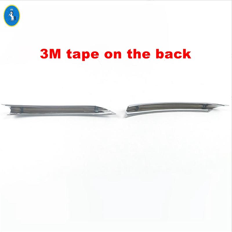 Chrome Rear Bumper Grille Fog Lights Lamps Eyelid Eyebrow Strips Cover Trim For Hyundai Elantra Avante CN7   Accessories