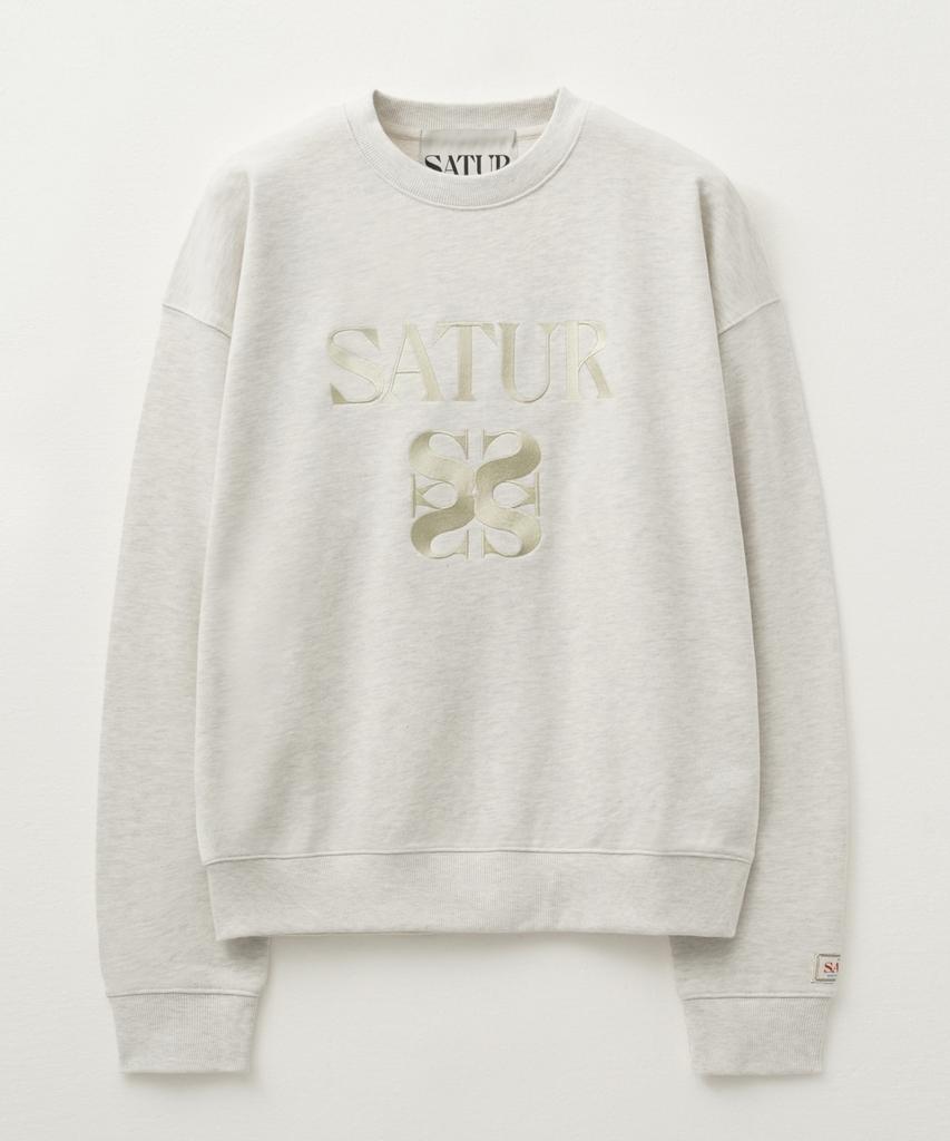 Seteo Classic Logo Sweatshirt Ivory Beige