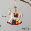 New Christmas Painted Resin Santa Claus Heart Pendant Retro Style Christmas Tree Imitation Ceramic Decoration navidad 2025