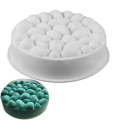 Stampo per mousse con ciottoli rotondi in pietra, stampo per torta in silicone, cottura fai da te