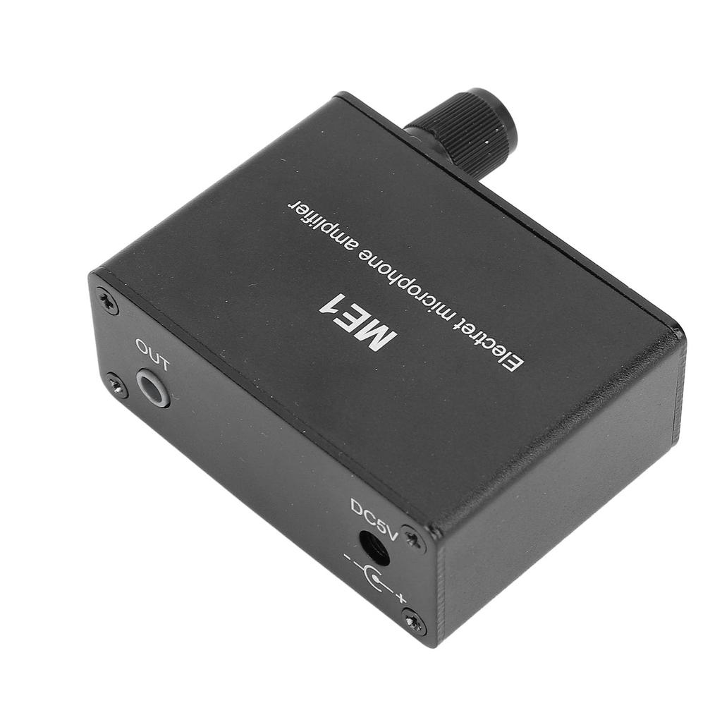 Zerodis Condenser Microphone Amplifier Headphone Preamp Adjustable Gain 0-20dB DC 5-12V Aluminum Alloy 1 Piece
