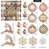 6cm Electroplated Shiny Irregular Christmas Tree Ball Set