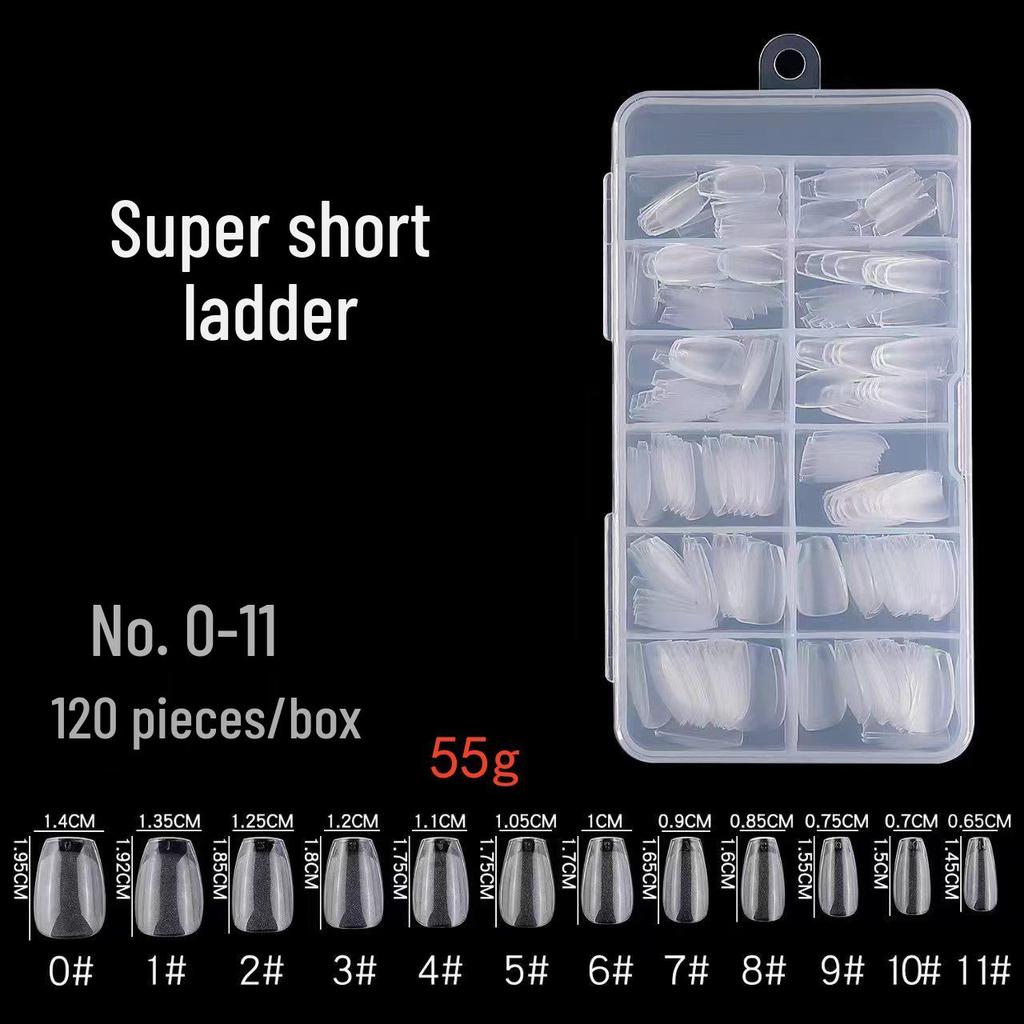 Ultra-Short Trapezoid Almond Nail Tips - Dual-Use, Full & Half Cover, Ultra-Thin, Seamless Design