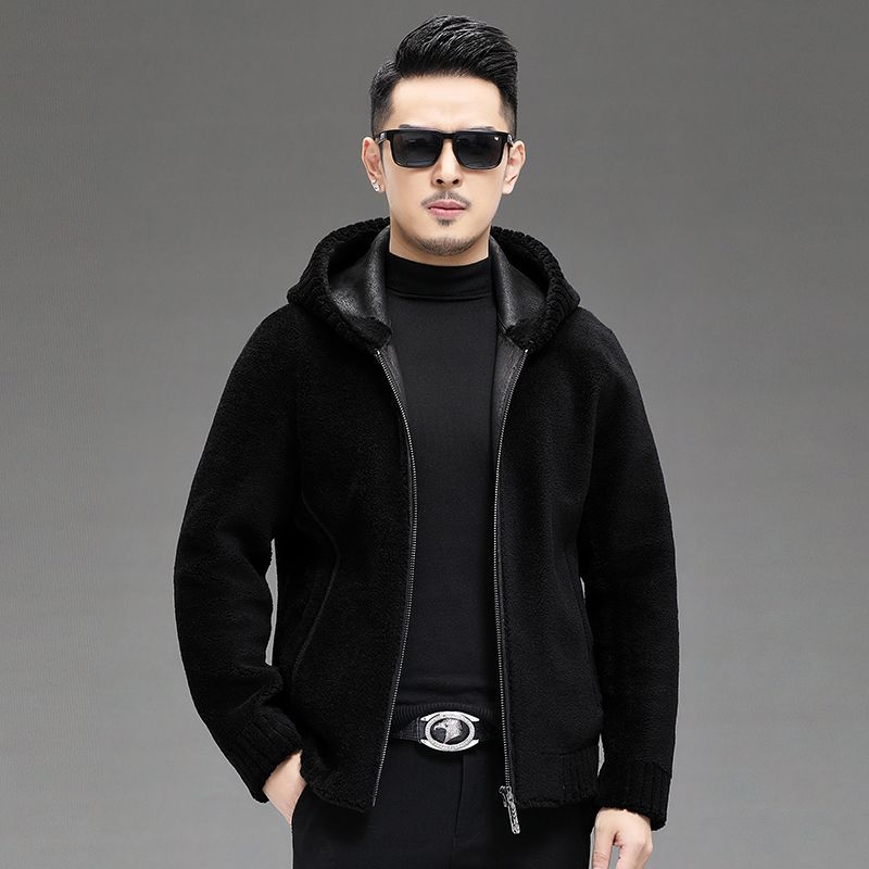 

Высококачественная цельная короткая теплая куртка с капюшоном из натуральной шерсти, зимняя, новая, с защитой от холода 3XL