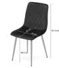 Turin Chair - Dark Grey Velvet / Wood-Coloured Legs X 2