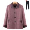2026 New Spring/Autumn Plaid Cardigan for Middle-aged and Elderly Women - Stylish Grandma Jacket