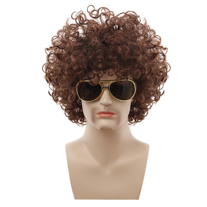 Stylish Punk Wig Set With Colorful Disco Glasses And Unique Necklace For Themed Parties