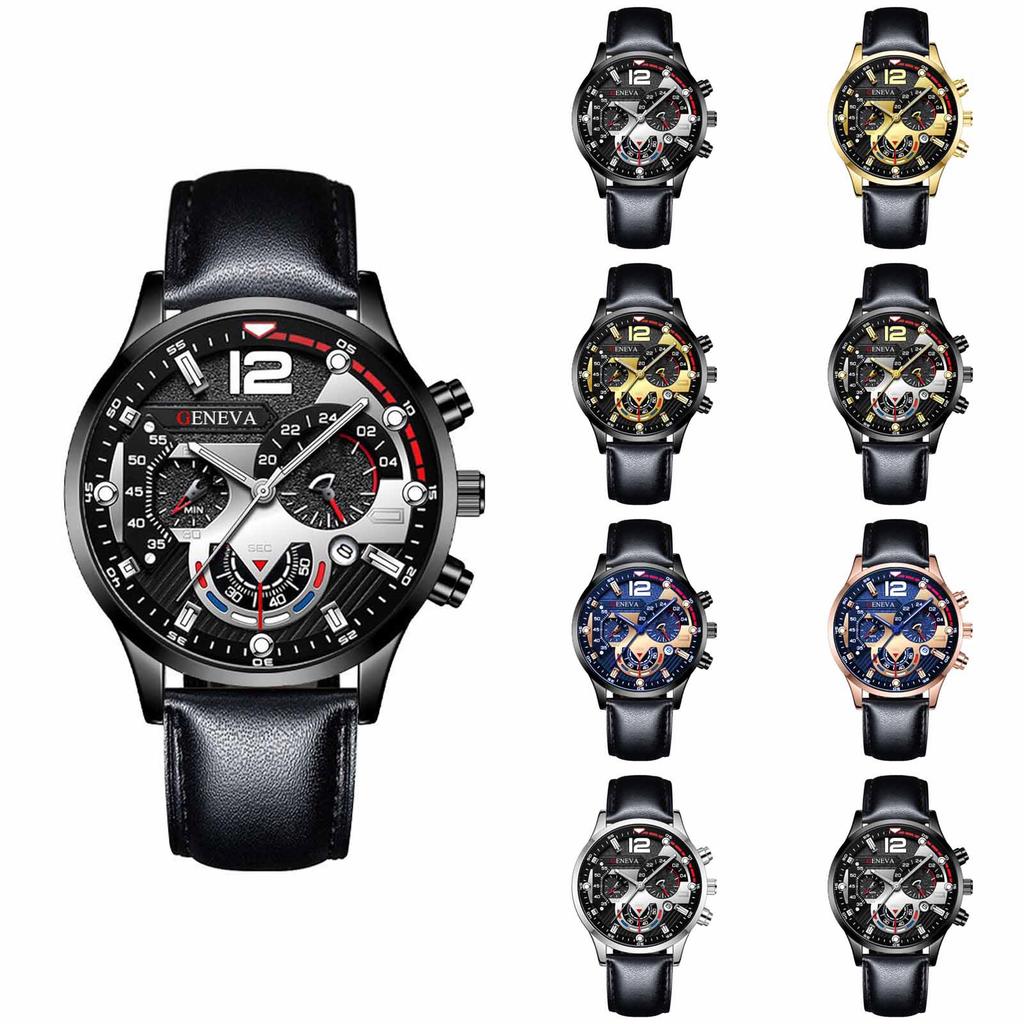 Men's  Luminous Running Alarm Clock Watch