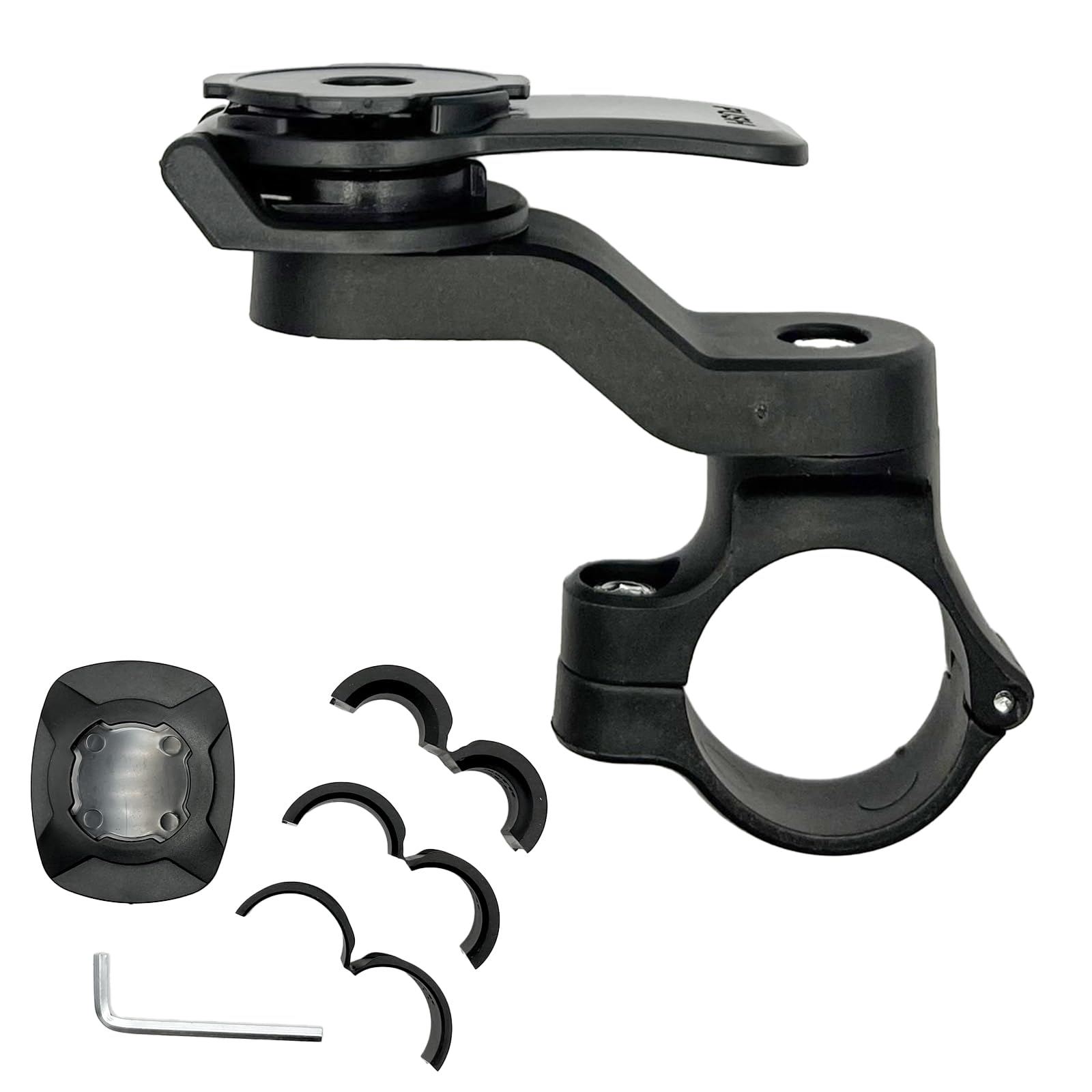 LISPHOS Motorcycle Smartphone Holder Compatible Handle Lock Bicycle Bike Smartphone Holder Mobile Holder Bike Smartphone Holder (No Damper, Black)