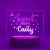 Solid Wood Oval Acrylic Night Light Base Stand USB Powered Stand Customized 3D Laser Song Lamp Accessories Supplies