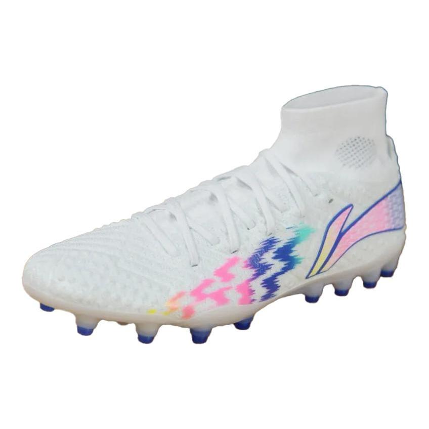 Li-Ning 1990 Speed Shadow 2 Fashion Trend Comfortable MG (Rubber Short Studs) Shock Absorption Rebound Football Shoes Men Football Shoes YSFU013-2