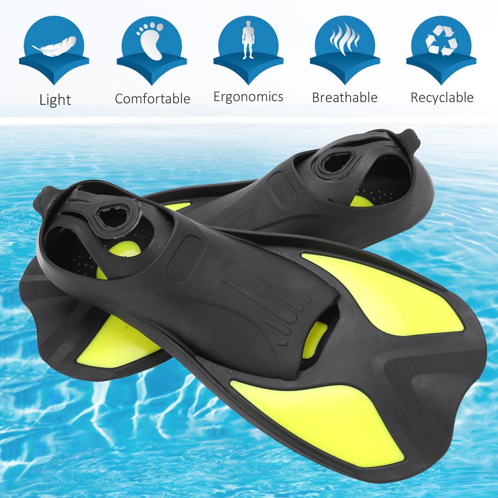 Outdoor Water Sports Swimming Fins Soft Snorkel Diving Fins Adult Man Woman Swim Shoes