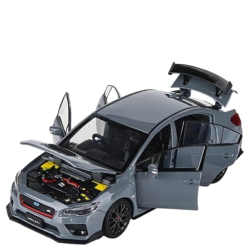 1/32 Scale Subaru WRX STI Alloy Sports Car Diecast Simulation Metal Sound and Light Souvenir Display Miniature Model Car Pre-Assembled Diecast Model (