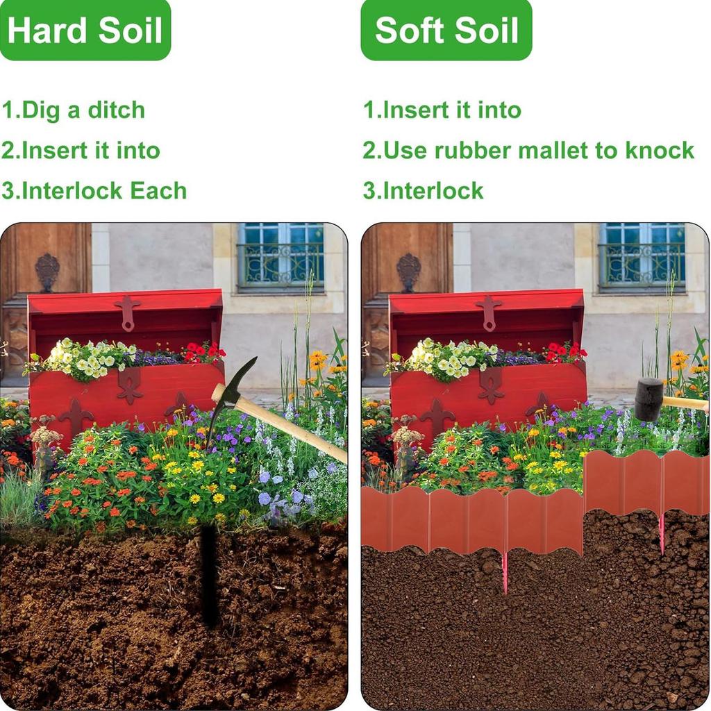 Beetumrandung Ränder Gartenränder Für Landschaftsgestaltung Abnehmbares Beet Rasenbegrenzungspanel Dekor Randzaun Für Rasen