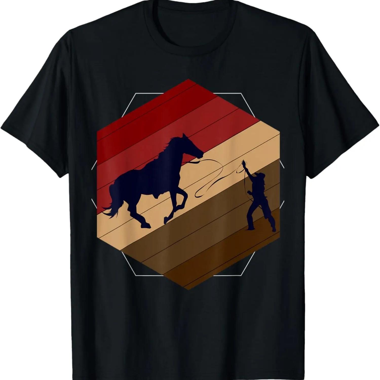Animal Rodeo Bull Riding Men Texas Gift Western Cowboy T-Shirt S
