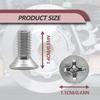 Pleoos Stainless Steel Brake Disc Rotor Screws, Screw Rotor Brake Disc Retaining Compatible With Honda, Acura, Hyundai and Kia Models, Stainless