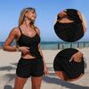 Costume da bagno bikini due pezzi da donna in stile europeo con tasche