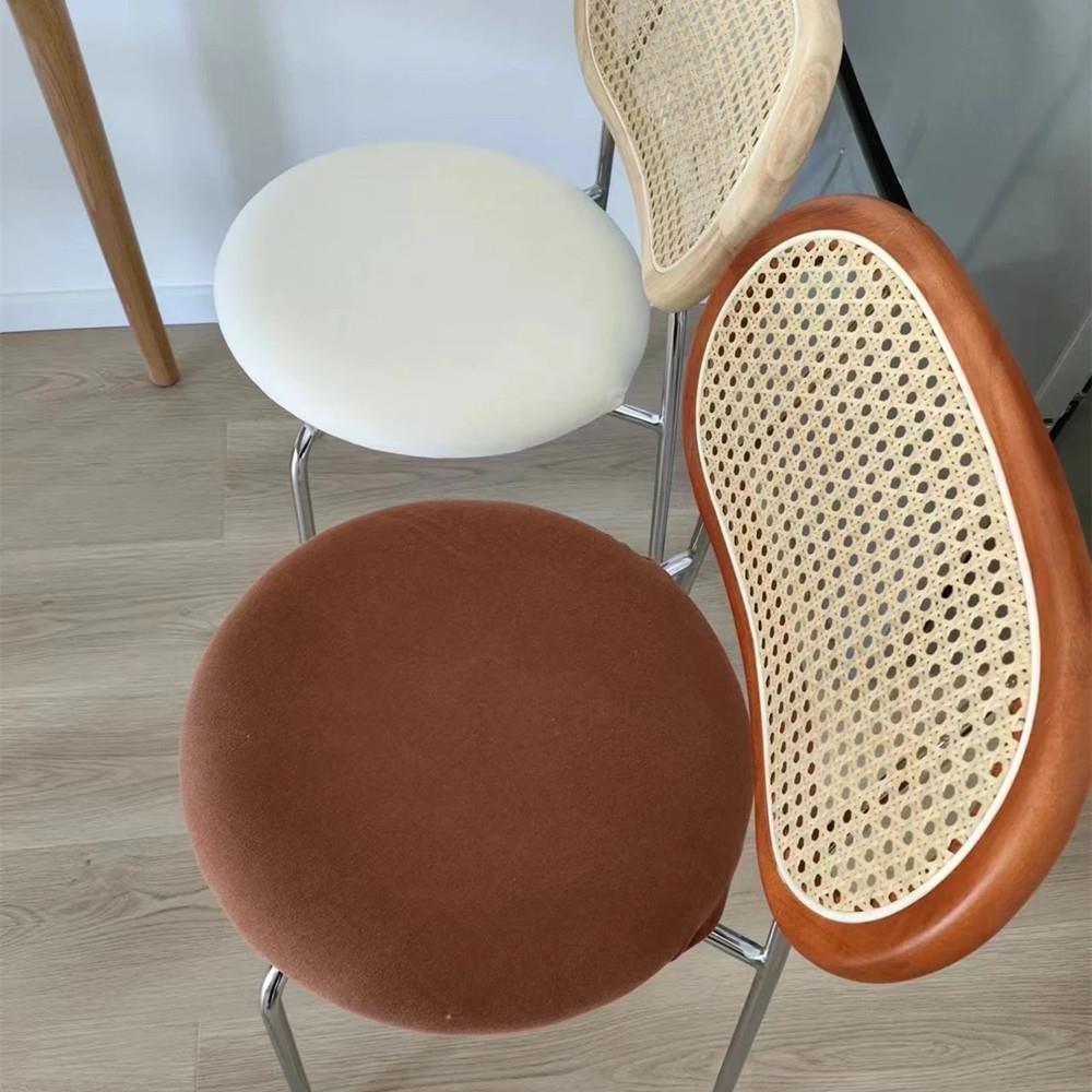 Winter Velvet Round Stool Cover Universal Elastic Plush Chair Slipcover For Bar Coffee Shop Swivel Chairs Home Protection