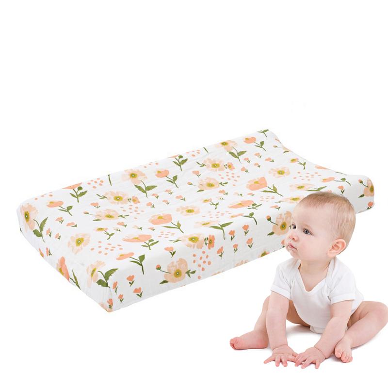 Soft Reusable Changing Pad Cover Printing Design Minky Material Baby Breathable Diaper Pad Sheets Cover