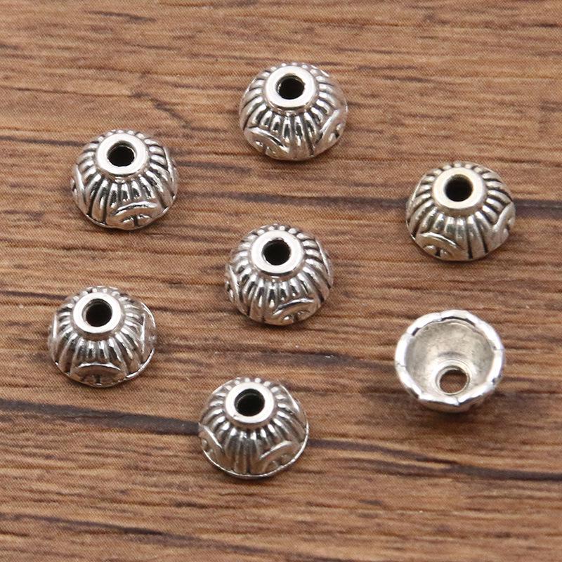 

Антикварные серебряные разделительные бусины в виде цветков: Многостильный, полый дизайн для браслетов и ожерелий DIY