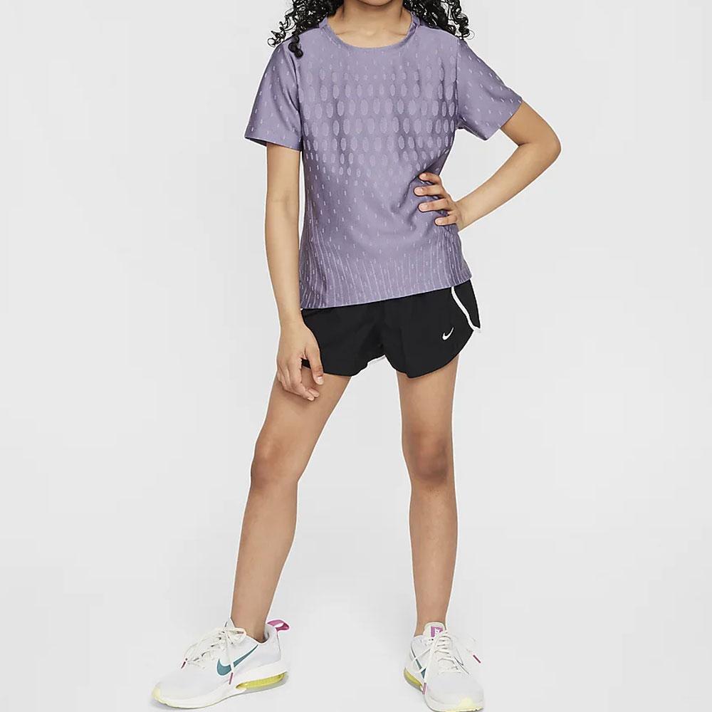 Nike Pullover Casual Simple Short Sleeve T-Shirt Kids Tops Dawn-Deep-Purple Hydrangea-Purple Black FJ6859-510