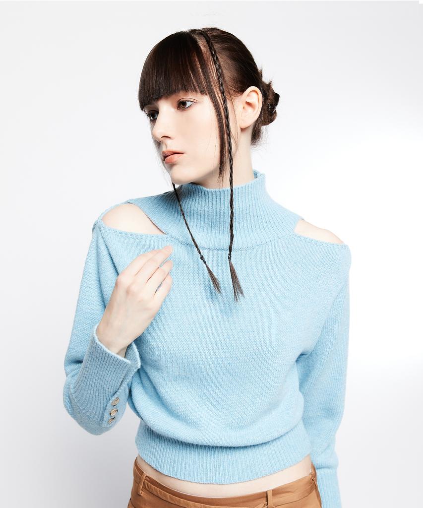 LARTIGENT L7 Open Shoulder Knit(Sky Blue)