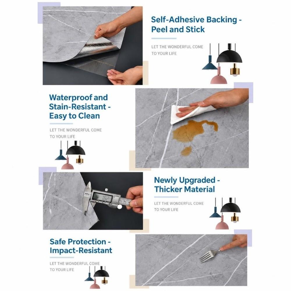 Self Adhesive Floor Wall Sticker PVC Vinyl Floor Tile Durable Floor Tile Bathroom Surface