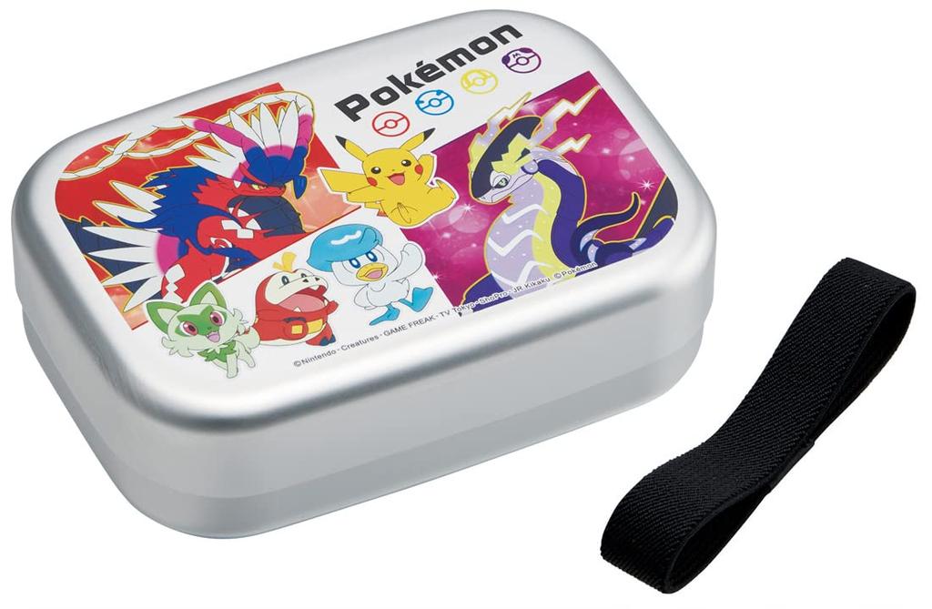 Skater Bento Box, Pokémon Design, 23N, 370ml, Aluminum, Insulated, for Kids, Made In Japan, ALB5NV-A