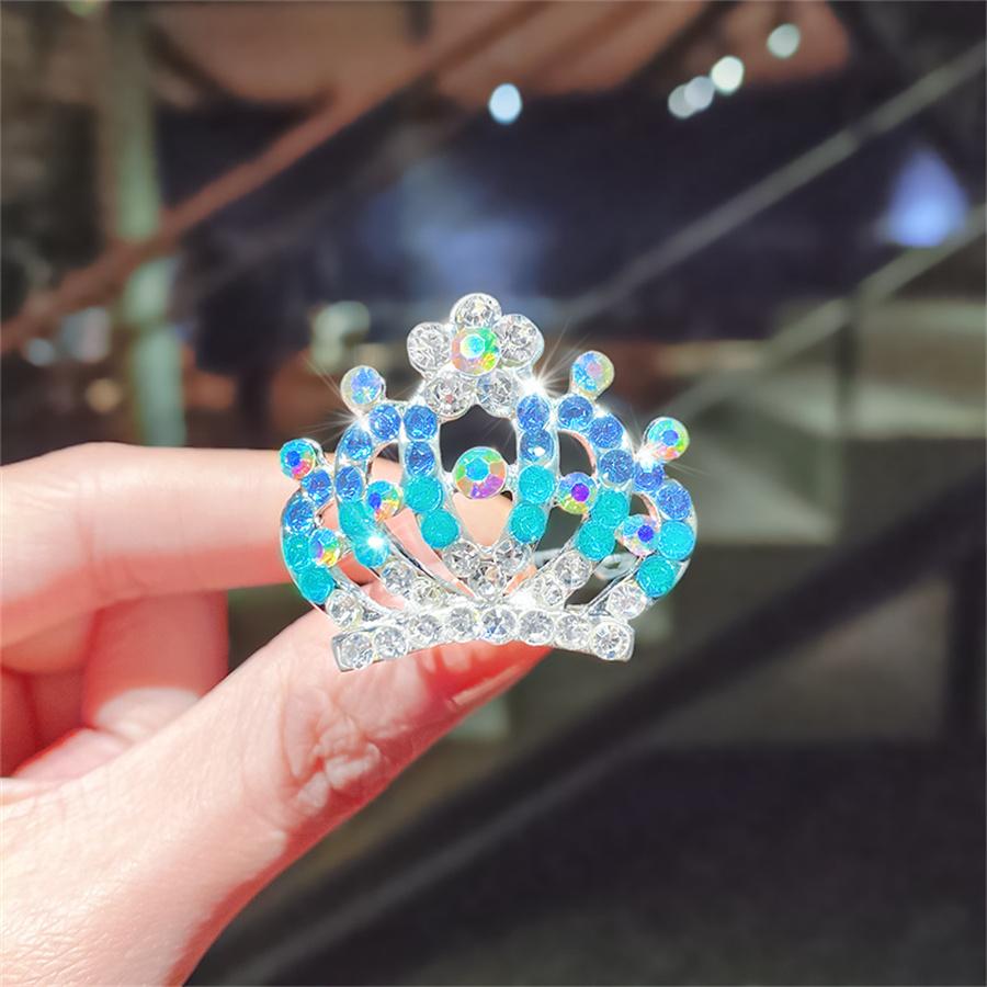 Neue Kinder Diademe Kronen Kleine Kinder Mädchen Strass Kristall Krone Herz Prinzessin Party Accessoires Haarschmuck Ornamente