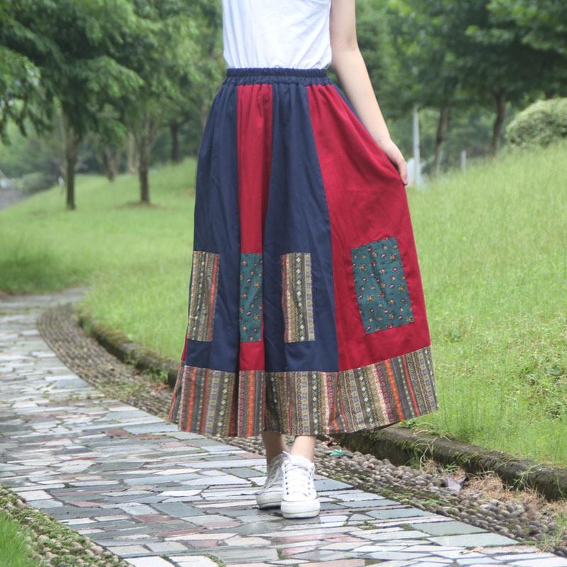

Womens Solid Pleated Elegant Midi Elastic Waist Skirt One Size синий